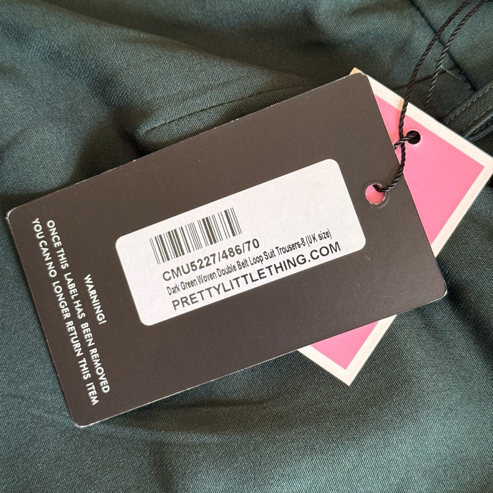 PrettyLittleThing Forest Green Trousers - Picture 5 of 5